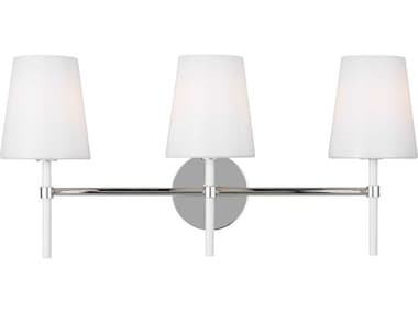 Visual Comfort Studio Monroe 3-Light Polished Nickel Vanity Light VCSKSV1013PNGW