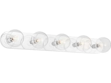 Visual Comfort Studio Monroe 36" Wide 5-Light Polished Nickel Vanity Light VCSKSV1035PNGW