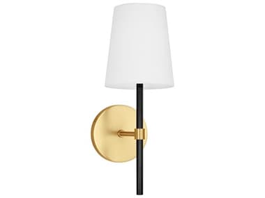 Visual Comfort Studio Monroe 1-Light Burnished Brass Black Wall Sconce VCSKSW1081BBSGBK