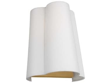 Visual Comfort Studio Bronte 10" Tall 1-Light Burnished Brass White Wall Sconce VCSKSW1111BBS