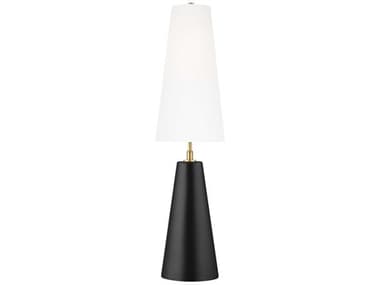 Visual Comfort Studio Lorne Coal White Linen Fabric Black Buffet Lamp VCSKT1201COL1