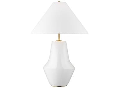 Visual Comfort Studio Contour Arctic White Linen Fabric Buffet Lamp VCSKT1221ARC1