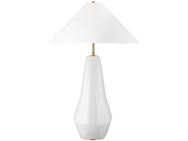 Visual Comfort Studio Contour Arctic White Linen Fabric Buffet Lamp VCSKT1231ARC1