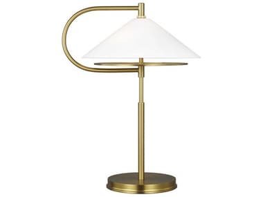 Visual Comfort Studio Gesture Burnished Brass Milk White Glass Table Lamp VCSKT1262BBS1