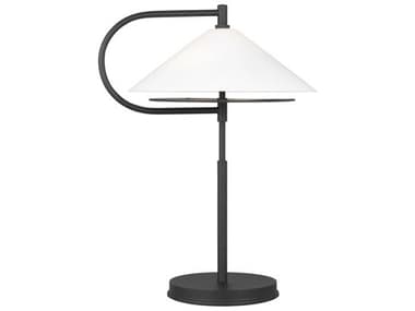 Visual Comfort Studio Gesture Midnight Black Opal Etched Glass Table Lamp VCSKT1262MBK1