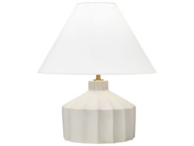 Visual Comfort Studio Veneto Matte Concrete White Linen Fabric Table Lamp VCSKT1331MC1