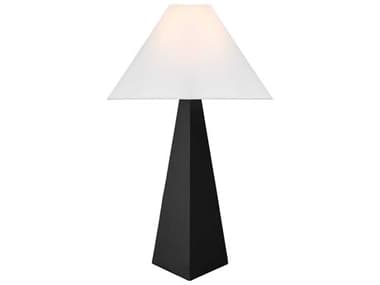 Visual Comfort Studio Herrero Aged Iron White Linen Fabric Black Buffet Lamp VCSKT1371AI1