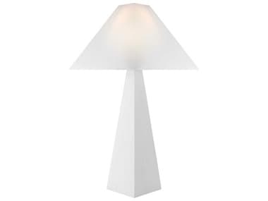 Visual Comfort Studio Herrero Matte White Linen Fabric Buffet Lamp VCSKT1371MWT1