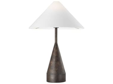 Visual Comfort Studio Brachion Rustic Bronze White Linen Fabric Buffet Lamp VCSKT1401RBR