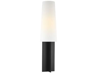 Visual Comfort Studio Blocco Midnight Black White Linen Fabric Floor Lamp VCSKT1441MBK