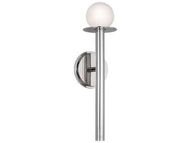 Visual Comfort Studio Nodes 17" Tall 1-Light Polished Nickel Wall Sconce VCSKW1001PN