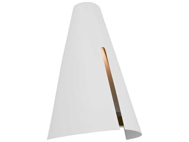 Visual Comfort Studio Cambre 13" Tall 1-Light Matte White Burnished Brass Wall Sconce VCSKW1151MWTBBSL1