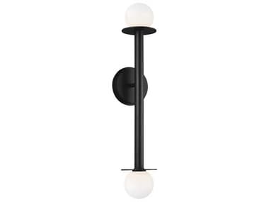 Visual Comfort Studio Nodes 2-Light Midnight Black Wall Sconce VCSKWL1012MBK