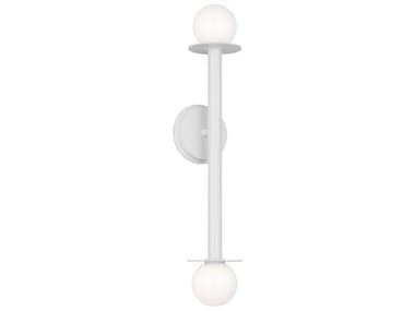 Visual Comfort Studio Nodes 2-Light Matte White Wall Sconce VCSKWL1012MWT