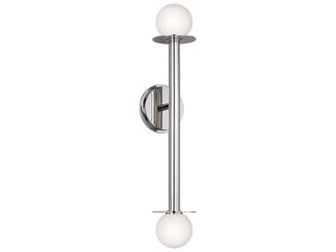 Visual Comfort Studio Nodes 23" Tall 2-Light Polished Nickel Wall Sconce VCSKWL1012PN