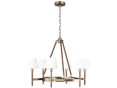 Visual Comfort Studio Katie 6-Light Time Worn Brass Chandelier VCSLC1006TWB