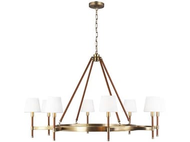 Visual Comfort Studio Katie 8-Light Time Worn Brass Chandelier VCSLC1018TWB