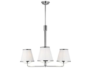 Visual Comfort Studio Esther 26" Wide 3-Light Polished Nickel Chandelier VCSLC1173PN