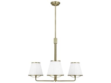 Visual Comfort Studio Esther 26" Wide 3-Light Time Worn Brass Chandelier VCSLC1173TWB