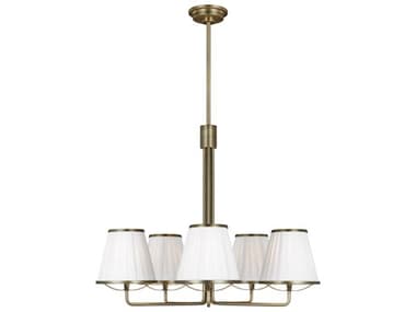 Visual Comfort Studio Esther 26" Wide 5-Light Time Worn Brass Chandelier VCSLC1185TWB