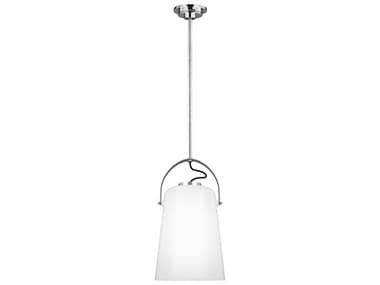 Visual Comfort Studio Hazel 10" 1-Light Polished Nickel Mini Pendant VCSLP1001PN