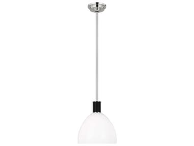 Visual Comfort Studio Hadley 1-Light Polished Nickel Dome Mini Pendant VCSLP1041PNMG