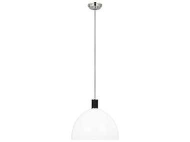 Visual Comfort Studio Hadley 1-Light Polished Nickel Dome Pendant VCSLP1061PNMG