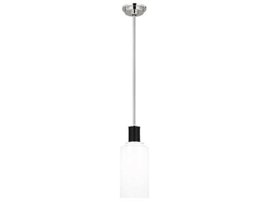 Visual Comfort Studio Hadley 5" 1-Light Polished Nickel Cylinder Mini Pendant VCSLP1071PNMG