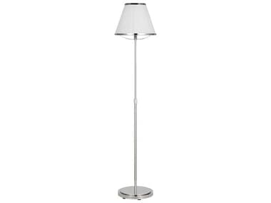 Visual Comfort Studio Esther Polished Nickel White Linen Pleated Fabric Floor Lamp VCSLT1141PN1