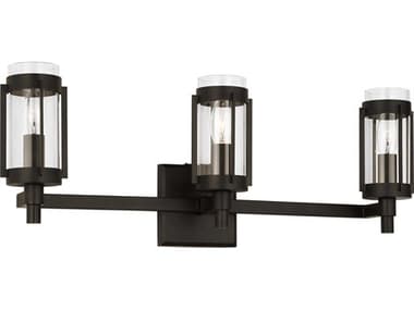 Visual Comfort Studio Flynn 3-Light Aged Iron Black Vanity Light VCSLV1023AI