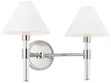 Visual Comfort Studio Robert 18" Wide 2-Light Polished Nickel Vanity Light VCSLV1032PN