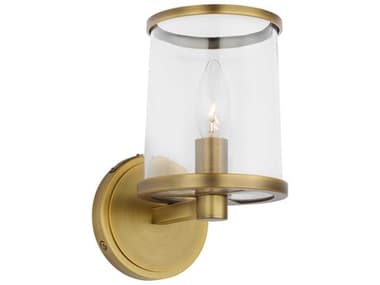 Visual Comfort Studio Reynolds 1-Light Time Worn Brass Wall Sconce VCSLV1081TWB