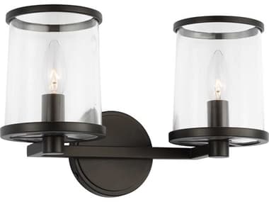 Visual Comfort Studio Reynolds 2-Light Aged Iron Black Vanity Light VCSLV1082AI