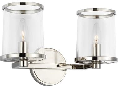 Visual Comfort Studio Reynolds 2-Light Polished Nickel Vanity Light VCSLV1082PN