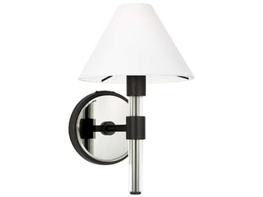 Visual Comfort Studio Robert 12" Tall 1-Light Aged Iron Black Wall Sconce VCSLW1041AI