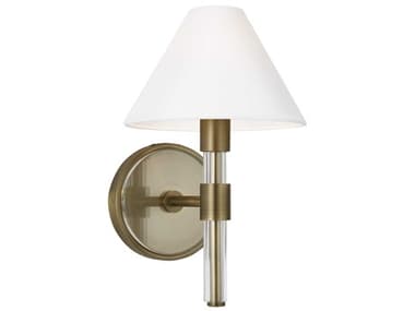 Visual Comfort Studio Robert 12" Tall 1-Light Time Worn Brass Wall Sconce VCSLW1041TWB