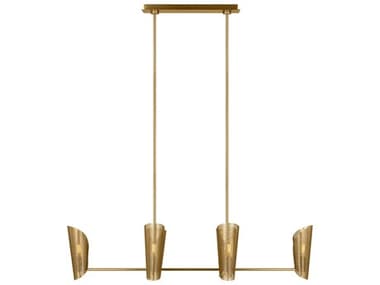 Visual Comfort Studio Plivot 6-Light Burnished Brass Island Pendant VCSLXC1066BBS