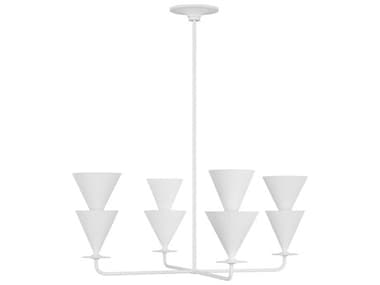 Visual Comfort Studio Cornet 36" Wide 4-Light Cast Plaster White Chandelier VCSLXC1084CPST