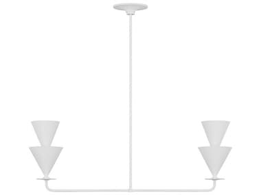 Visual Comfort Studio Cornet 42" 2-Light Cast Plaster White Linear Island Pendant VCSLXC1092CPST