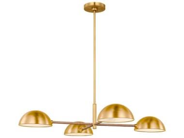 Visual Comfort Studio Balleroy 36" Wide 4-Light Burnished Brass Dome Chandelier VCSLXC1134BBS