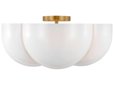 Visual Comfort Studio Cheverny 20" 4-Light Burnished Brass Flush Mount VCSLXF1004BBS