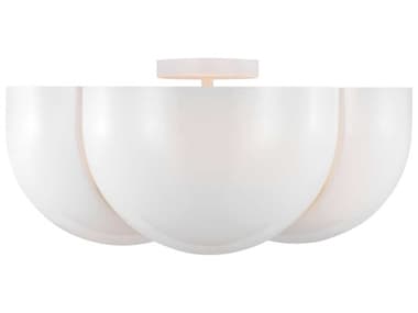 Visual Comfort Studio Cheverny 20" 4-Light Matte White Flush Mount VCSLXF1004MWT