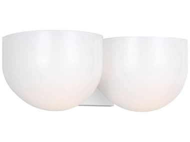 Visual Comfort Studio Cheverny 13" Wide 2-Light Matte White Vanity Light VCSLXV1002MWT