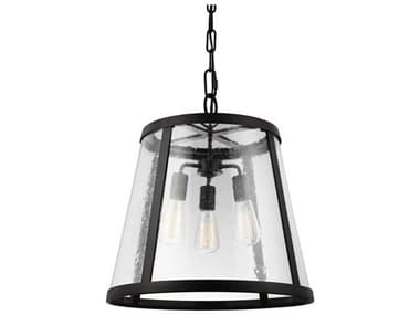 Visual Comfort Studio Harrow 3-Light Oil Rubbed Bronze Drum Pendant VCSP1288ORB