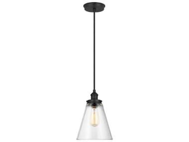 Visual Comfort Studio Baskin 1-Light Midnight Black Mini Pendant VCSP1347MBK