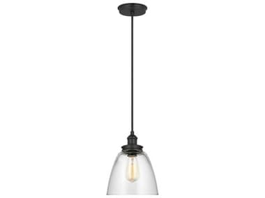 Visual Comfort Studio Baskin 1-Light Midnight Black Mini Pendant VCSP1349MBK