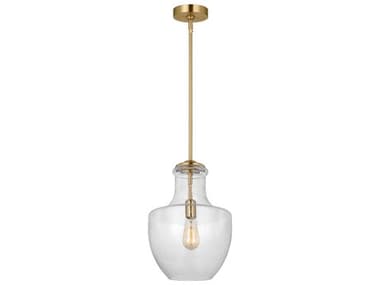 Visual Comfort Studio Baylor 1-Light Satin Brass Mini Pendant VCSP1461SB