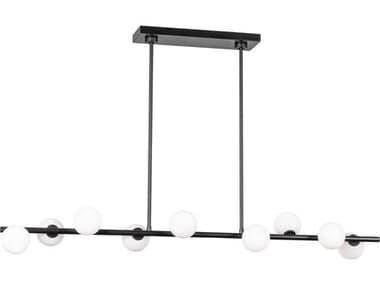 Visual Comfort Studio Altair 9-Light Aged Iron Black Linear Island Pendant VCSSLC1059AI
