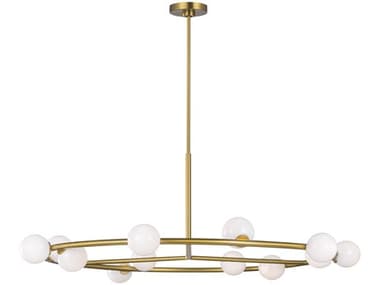 Visual Comfort Studio Altair 12-Light Burnished Brass Round Chandelier VCSSLC10612BBS