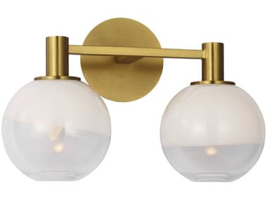 Visual Comfort Studio Torian 2-Light Burnished Brass Vanity Light VCSSLV1002BBS